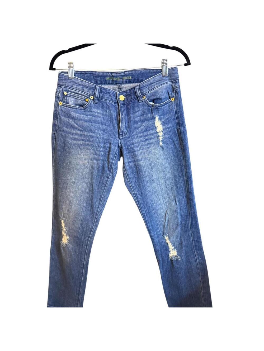 Michael Kors Distressed Blue Denim Jeans